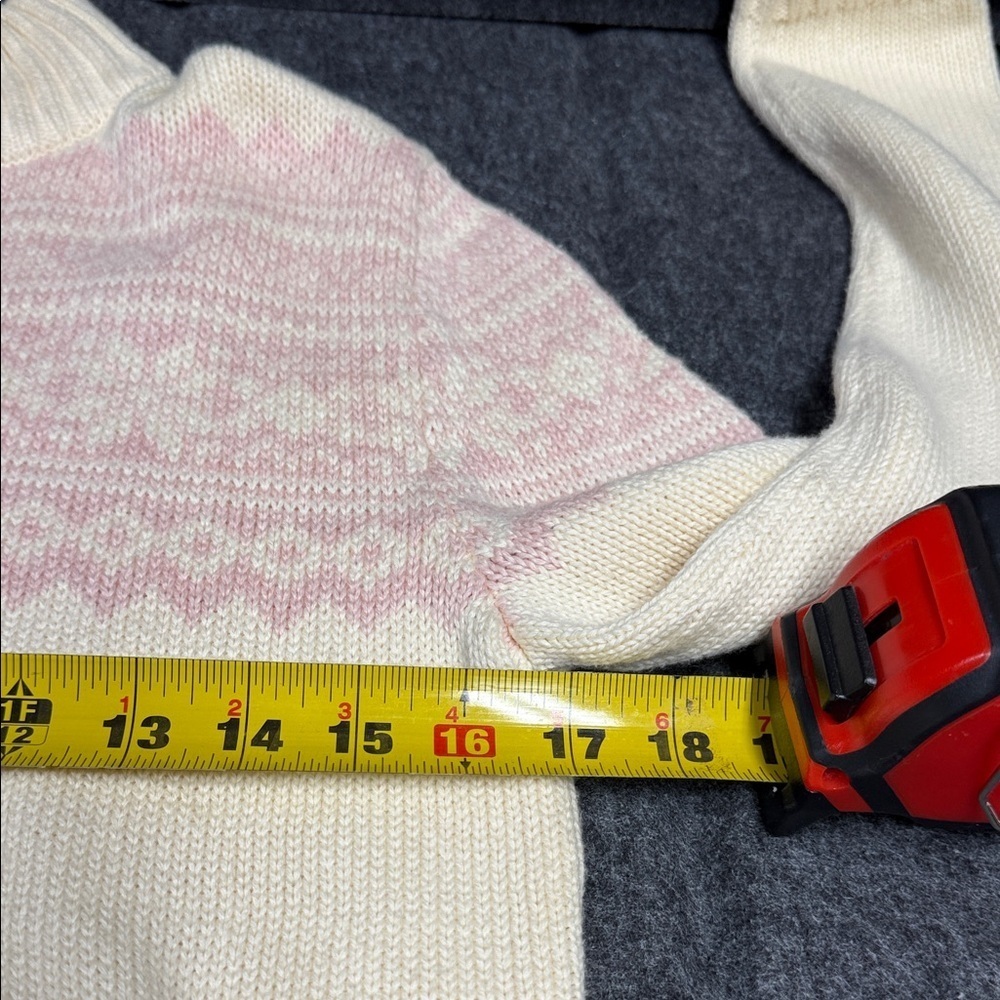Ralph Lauren Petite Cream and Pink Sweater - Picture 6 of 6